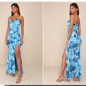 Lulus Blue Mermaid Maxi Dress | NWT | Size M